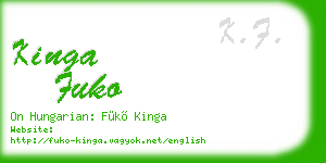 kinga fuko business card